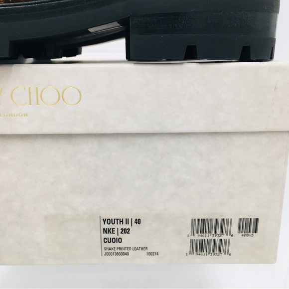 Jimmy Choo Youth II Snake Printed Leather Women’s Boots - Picture 12 of 16